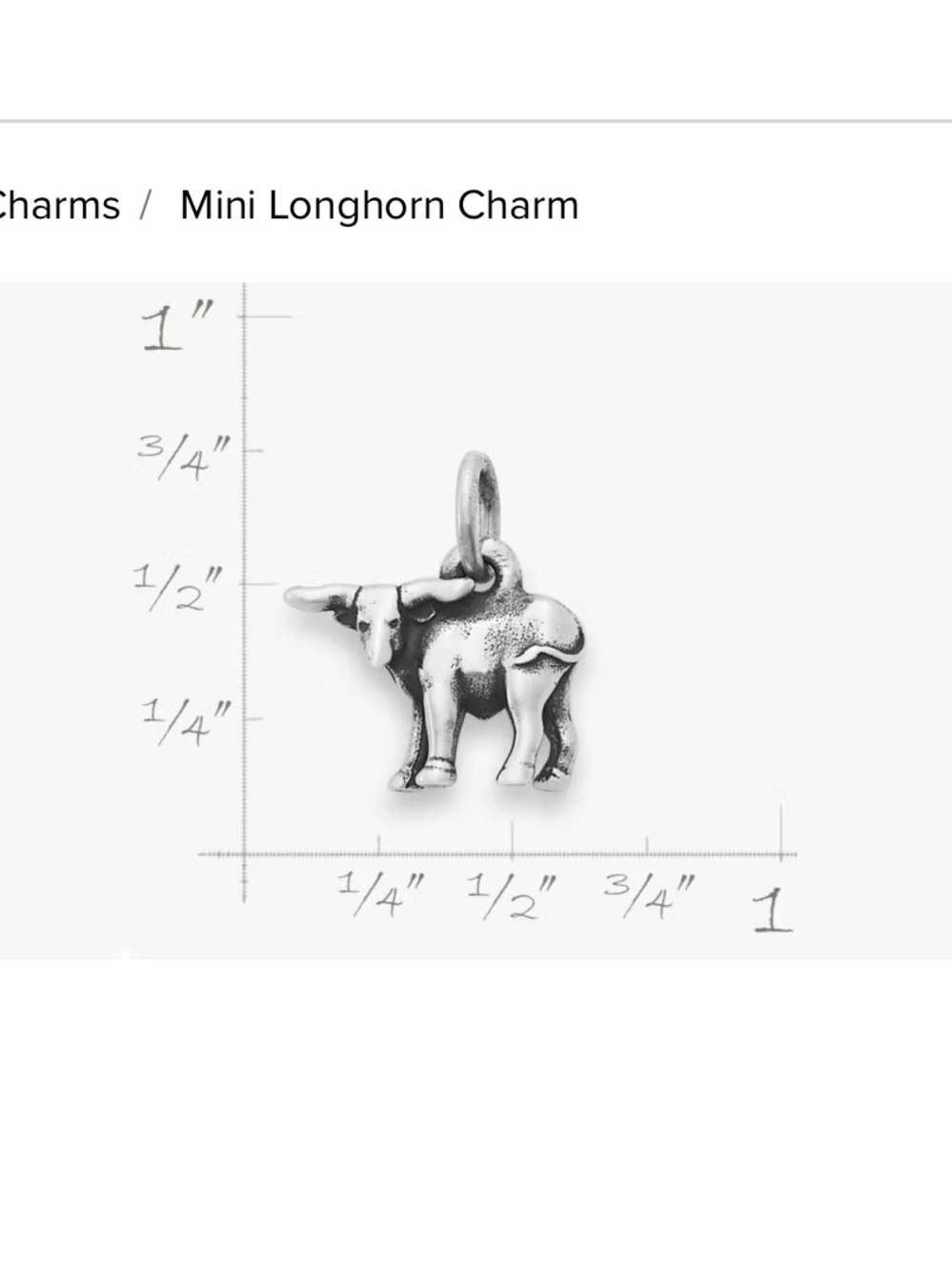 Mini longhorn charm